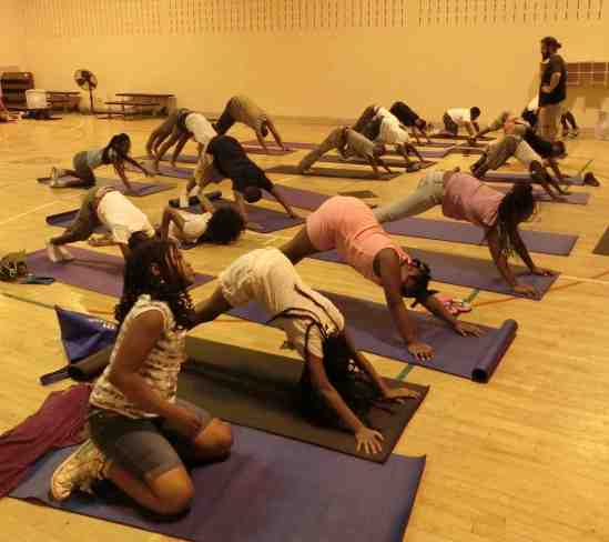 yoga at Holistic Life Foundation's summer camp