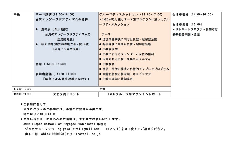 INEB Conf in Taiwan-Schedule 日本語Final